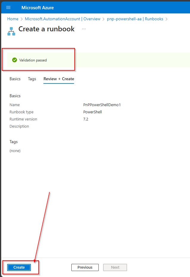 Azure - Automation Accounts - Runbooks
