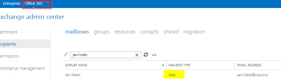 Exchange hybrid Deploymend duplicated mailbox