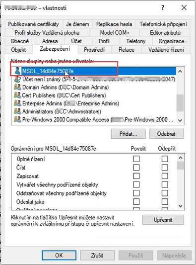 ADUS - User - security - permissions