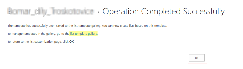 Sharepoint list template - gallery