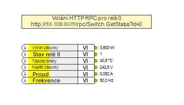 Loxone Virtual HTTP Input Shelly