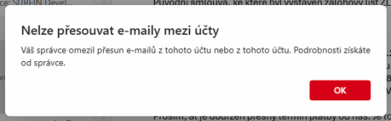 Outlook NWe move copy error